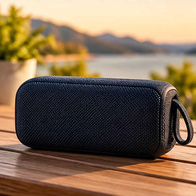 Illustrative AI-generated scene showing the general type of JBL Go 4 Bluetooth Speaker; not the exact manufacturer product.